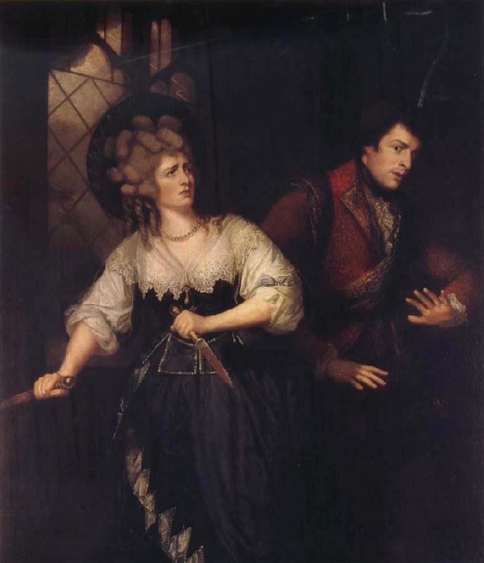 Thomas Beach Sarah Siddons and John Philip Kemble in Macbeth Sweden oil painting art